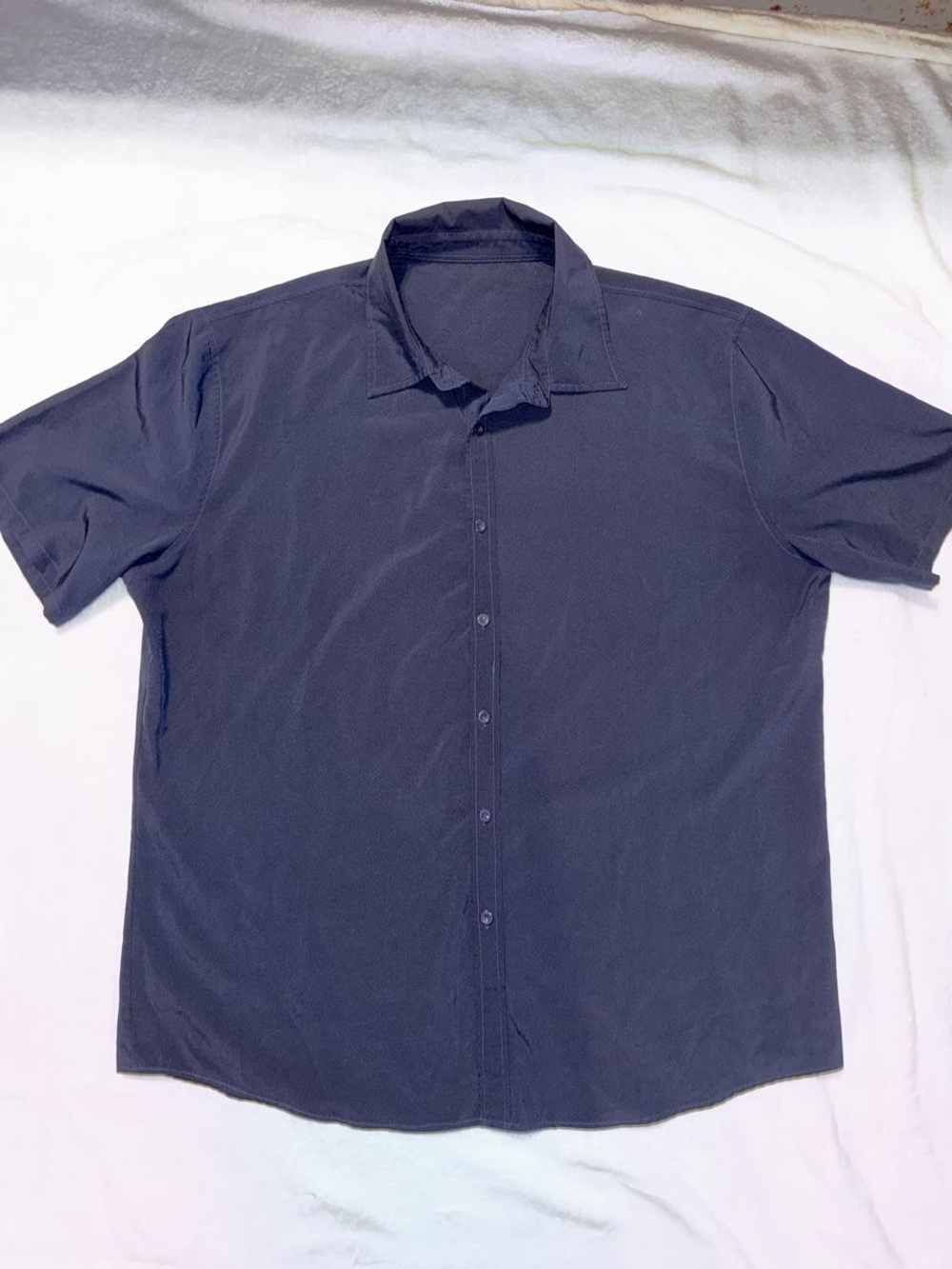 Men's Short-Sleeve Button-Up Shirt - Navy